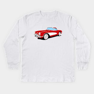 57 Corvette Kids Long Sleeve T-Shirt